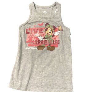 Disney Parks Animal Kingdom Grey Tank With Butterfly Wing Back Girls Medium